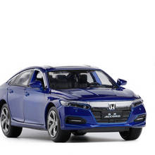 Best selling 1:32 Honda Accord10 modelo de liga de zinco, som e luz puxar para trás 6 porta SUV das crianças ornamentos modelo, frete grátis 2024 - compre barato