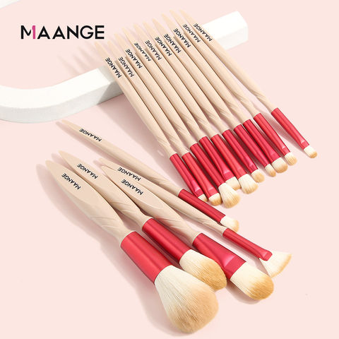 MAANGE Pro 15 Pcs Makeup Brushes Set Eyeshadow Eyeliner Eyelash Eyebrow Brush Cosmetic Make up Blending Tools Kit Maquiagem 2022 - buy cheap