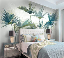 Custom Photo Mural Wallpaper Tropical forest palm trees Wall Painting Bedroom Living room decor  3D Wall paper papier peint 2024 - buy cheap