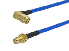 1Pcs RG402 0.141" SMA Male Plug Right angle to SMA Female Bulkhead RF Coaxial Jumper Pigtail Bule Semi Flexible Cable 4inch~10M 2024 - buy cheap