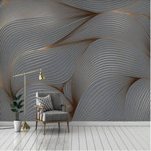 Milofi Custom Large Wallpaper Mural 3D Geometric Abstract Line Retro Retro Background Wallpaper Mural 2024 - buy cheap