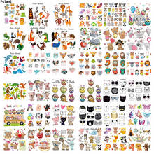 Pulaqi Iron On Transfer Vinyl Lovely Animals Heat Transfer Patches For Clothes Stripes Patches Stickers On Clothes Appliques DIY 2024 - buy cheap