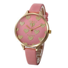 Ladies Watch Women Fashion Casual Checkers Faux Heart-shaped Leather Quartz Analog Wrist Watch  reloj mujer 2024 - buy cheap