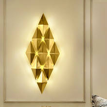 Postmodern Luxury Wall Lamp Living Room Background Bedroom Bedside Wall Sconce Bathroom LED Lighting Copper Aisle Home Fixtures 2024 - buy cheap