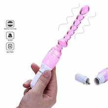 Geléia Vibrador Vara Longa Anal Contas Butt Plug Silicone G-Spot Massager Adultos Sex Shop Brinquedos Sexuais para Casais vibrador masturbação 2024 - compre barato