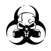 Car Sticker The Coolest Hazard Recognition Skull Car Sticker PVC Motorcycle Bike Graphic Creative Black/White,15cm*15cm 2024 - buy cheap