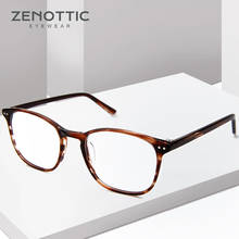 ZENOTTIC-marcos de gafas Retro para hombre y mujer, lentes ópticas cuadradas de acetato, antirayos azules, graduadas para hipermetropía 2024 - compra barato