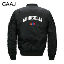 Chaquetas con estampado de bandera de Mongolia para hombre y mujer, chaqueta impermeable de talla grande, ropa de marca Militar de lana, chaquetas de béisbol de moda de otoño 2024 - compra barato