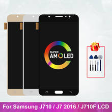 Дисплейный модуль Super AMOLED для Samsung Galaxy J7 2016, J710, ЖК-дисплей с сенсорным экраном и дигитайзером для J710FN, J710F, J710M, J710G, детали в сборе 2024 - купить недорого