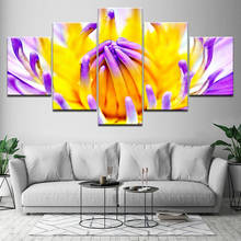 The Yellow and Purple Flower 5 Piece Wallpapers Art Canvas Print Modern Poster Modular Art Painting for Living Room Home Decor 2024 - buy cheap