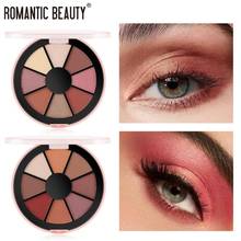 Romantic Beauty 8/4 Color Round Eye Shadow Palette Natural Earth Pearly Matte Eye Shadow Long-lasting Eye Makeup TSLM1 2024 - buy cheap