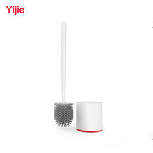 Yijie Toilet Brushes Holder Cleaner Set Home Life Silica Gel Floor-standing Soft Rubber Grooves Corners Bathroom Cleaning Tool 2024 - buy cheap