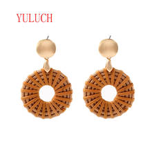 YULUCH 2020 Natural bamboo earrings woman art personality jewelry girl special party accessories New girls earring woman stud 2024 - купить недорого