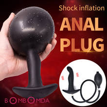 Vibrador anal inflável, super grande, plugue anal, dildo grande, 10 velocidades, bomba anal, dilatador anal, plugue anal, expansível, bunda brinquedo sexual 2024 - compre barato