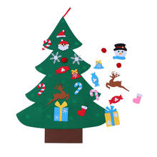 DIY Felt Christmas Tree New Year Gifts Kids Toys Artificial Tree Wall Hanging Ornaments Christmas Decoration for Home 2024 - buy cheap