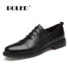 Sapatos casuais masculinos de couro, estilo clássico, com cadarço, feito à mão, designer italiano, sapatos oxford, para homens, sapatos para festa de casamento 2024 - compre barato