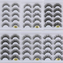 5 pares dramáticos wispies fluffies cílios macios feitos à mão sem crueldade preto cílios 3d falso vison cílios postiços cílios naturais 2024 - compre barato