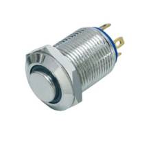 100 peças 12mm anel momentâneo iluminado botão de pressão de metal com atuador elevado interruptor de carro de resistência vandalismo