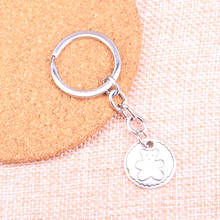 20pcs circle bear Keychain 18mm Pendants Car Key Chain Ring Holder Keyring Souvenir Jewelry Gift 2024 - buy cheap