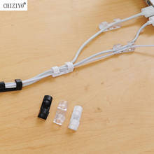 CHIZIYO-organizador de cables de plástico, autoadhesivo, hebilla de Clip de línea, sujetadores de plástico, negro, blanco, 20 piezas 2024 - compra barato