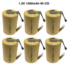 Аккумуляторные Ni-CD батареи SC, 6-15 шт., 4/5SC SubC 1,2 в, 1500 мАч, с сварочными вкладками, для электроинструментов, электрических игрушек 2024 - купить недорого
