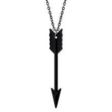 Vintage Long Arrow Bow Chain Necklaces Bow Archery Pendant Black Charms Choker Hunger Games Daryl Dixon Collar Necklace Jewelry 2024 - buy cheap