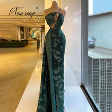Sexy Split Slit One Shoulder Dubai Evening Dresses Formal Arabic Prom Dress Lace Middle East Party Night Gowns 2021 Vestidos 2024 - buy cheap