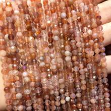 Natural Stone Faceted Small Beads Sun Stone Beaded 3 5mm Loose Beads for Jewelry Making DIY Necklace Bracelet Accessories 2024 - buy cheap