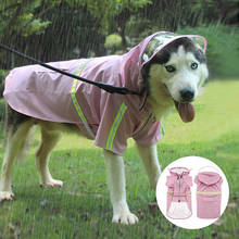 Pet Dog Windproof Raincoat Jumpsuit Reflective Rain Coat Outdoor Waterproof Dog Clothes Jacket for Small Big Dog Pet Clothes 2024 - buy cheap