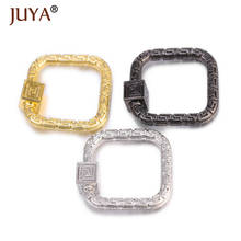 Juya jewarly fecho de cobre com fecho, artesanal, fechos para colar feminino da moda, acessórios para confecção de pulseiras 2024 - compre barato