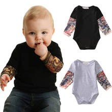 0-18M bebé Casual ropa de algodón recién nacido bebé niño ropa impresión mameluco Patchwork mono trajes 2024 - compra barato