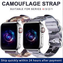 Хит продаж нейлоновый ремешок для часов Apple Watch Series 5 4 3 2 1 Аксессуары для спортивных браслетов 42 мм 38 мм 40 мм 44 мм ремешок для iwatch 2024 - купить недорого