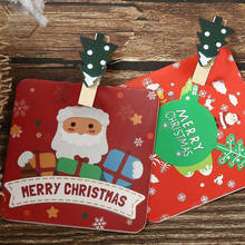 Clips de madera de Navidad para decoración de fiesta de año nuevo, Clip de foto para pared, adornos de Navidad DIY, decoraciones para el hogar, regalo para niños, 10 Uds. 2024 - compra barato