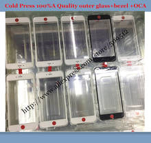 20pcs OEM Quality Cold Press Outer Glass with Bezel Frame with oca For iphone 8 6 6S 6 plus 6s plus 7 Front Glass+frame+oca lcd 2024 - buy cheap
