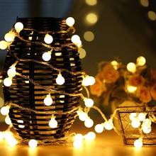 Guirnalda de luces LED con batería para decoración interior del hogar, guirnalda de hadas de 1,5 M, 3M y 6M, resistente al agua, para árbol de Navidad, boda 2024 - compra barato