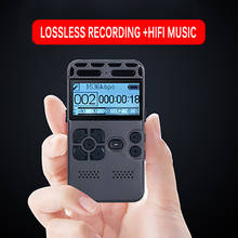 Grabadora de Audio y sonido, grabadora de voz Digital de 8GB para reuniones, AGC, reducción de ruido, PCM y reproductor de MP3, micrófono Doble 2024 - compra barato