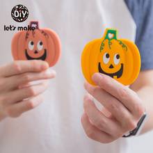 Let'S Make 1PC Silicone Baby Halloween Pumpkin Skull Silicone Teether Baby Toys Food Grade Silicone Teething Toys DIY 2024 - buy cheap