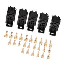 5x 60a conector relé 5 pinos conector base apoio e 25 terminais 2024 - compre barato