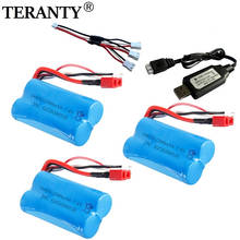 Batería lipo 7,4 de 2200 V y 18650 MAH para Q46 Wltoys 10428 /12428/12423 RC, piezas de repuesto para coche con cargador 7,4 V 2S, batería para piezas de Juguetes 2024 - compra barato