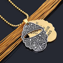 MIDY Golden Christian Bible Truth Letter Necklaces Special Design Double Pendant Choker Unisex Sweater Chain Jewelry Gift 2024 - buy cheap