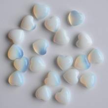 Cuentas de cabujones de ópalo en forma de corazón para fabricación de joyas, 30 unids/lote, venta al por mayor, de buena calidad, 10mm gratis 2024 - compra barato