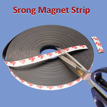 Strong Flexible Magnet Strip Self Adhesive Magnetic Tape Rubber Magnet Tape Lenght 39.37inch 2024 - buy cheap