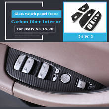 Car Styling Interior Buttons Panel Frame Decoration Car Covers Stickers Trim for BMW X3 X4 G01 G02 Carbon Fiber Auto Accessories 2024 - buy cheap