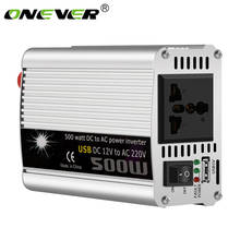 Onever 500W Car Inverter 12v 220v 50Hz Auto Inverter 12 220 Cigarette Lighter Plug Power Converter Inverter Peak Power 1000W 2024 - buy cheap