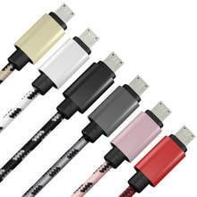 0.25/1/2/3M Fabric Wire Micro USB Cable Data Sync Usb Charging Cables For Samsung Huawei Xiaomi Android Phone 200pcs 2024 - buy cheap