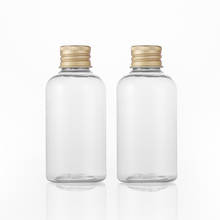 50pcs 70ml Empty clear Cosmetic Bottles With gold Aluminum Lid,Mini Travel Size Plastic Bottle With silver Lid Vial Container 2024 - buy cheap