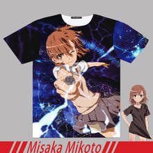 Cool Toaru Majutsu no Index Full Graphic T-shirt Japanese Anime Cosplay Misaka Mikoto 3D Print Men T shirt Tee Top Short Sleeve 2024 - buy cheap