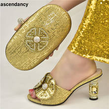 Zapatos italianos y bolso decorados con diamantes de imitación para mujer, calzado de boda, novia, moda, 2021 2024 - compra barato