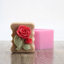 3D Criatividade Rose Padrão de Flor Alívio Resina Moldes Moldes de Silicone Sabão Handmade Ferramenta de Presente do Dia Dos Namorados 2024 - compre barato