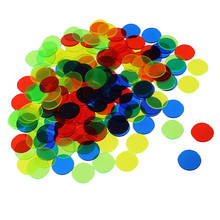 Paquete de 100 fichas de Bingo (multicolor)-marcadores translúcidos de 1,5 cm para Bingo, fichas para contar y juegos, fichas para juegos de Bingo 2024 - compra barato